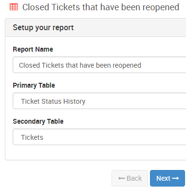 Create a report to see tickets that have been reopened