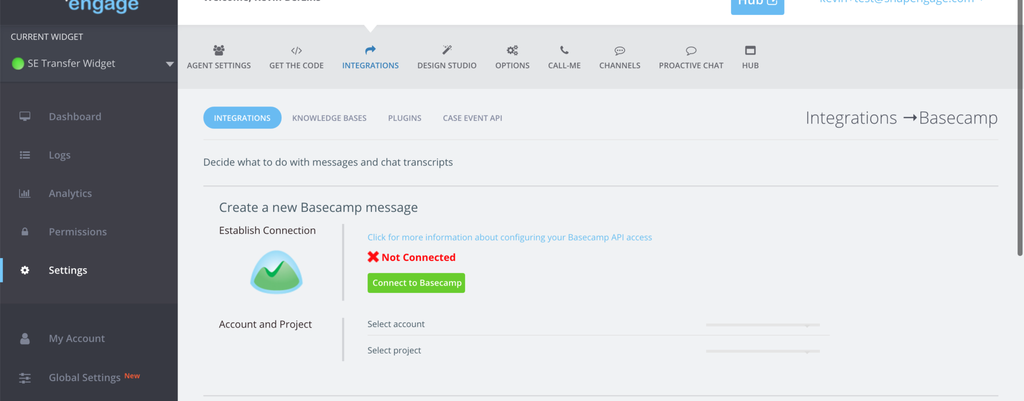 How to integrate Messaging & Live Chat with Basecamp | TeamSupport Customer  Hub